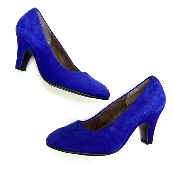 Aerosoles | Genuine Suede Blue Pumps - Picture 1 of 6
